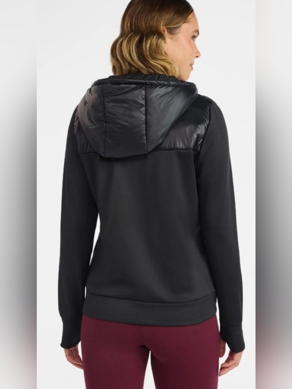 NWT Avavia Black Quilted Puffer Hoodie Jacket - Picture 4 of 6